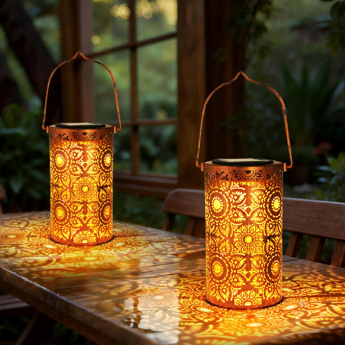DIBIEECN garden décor lantern for porches, patios, and yards.