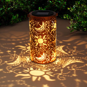 DIBIEECN hanging garden lantern for porch or tree adds ambient light.