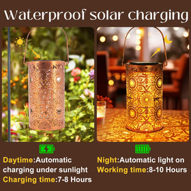 DIBIEECN hanging metal lantern IP65 waterproof for year-round outdoor use.