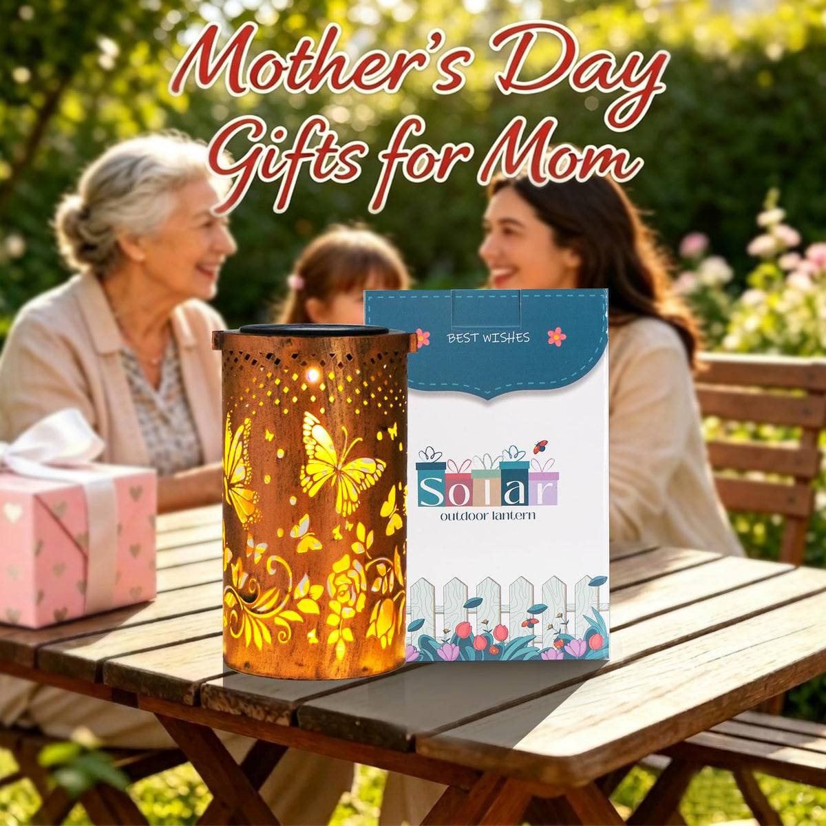 DIBIEECN hollowed-out metal garden lantern adds durable outdoor decor.
