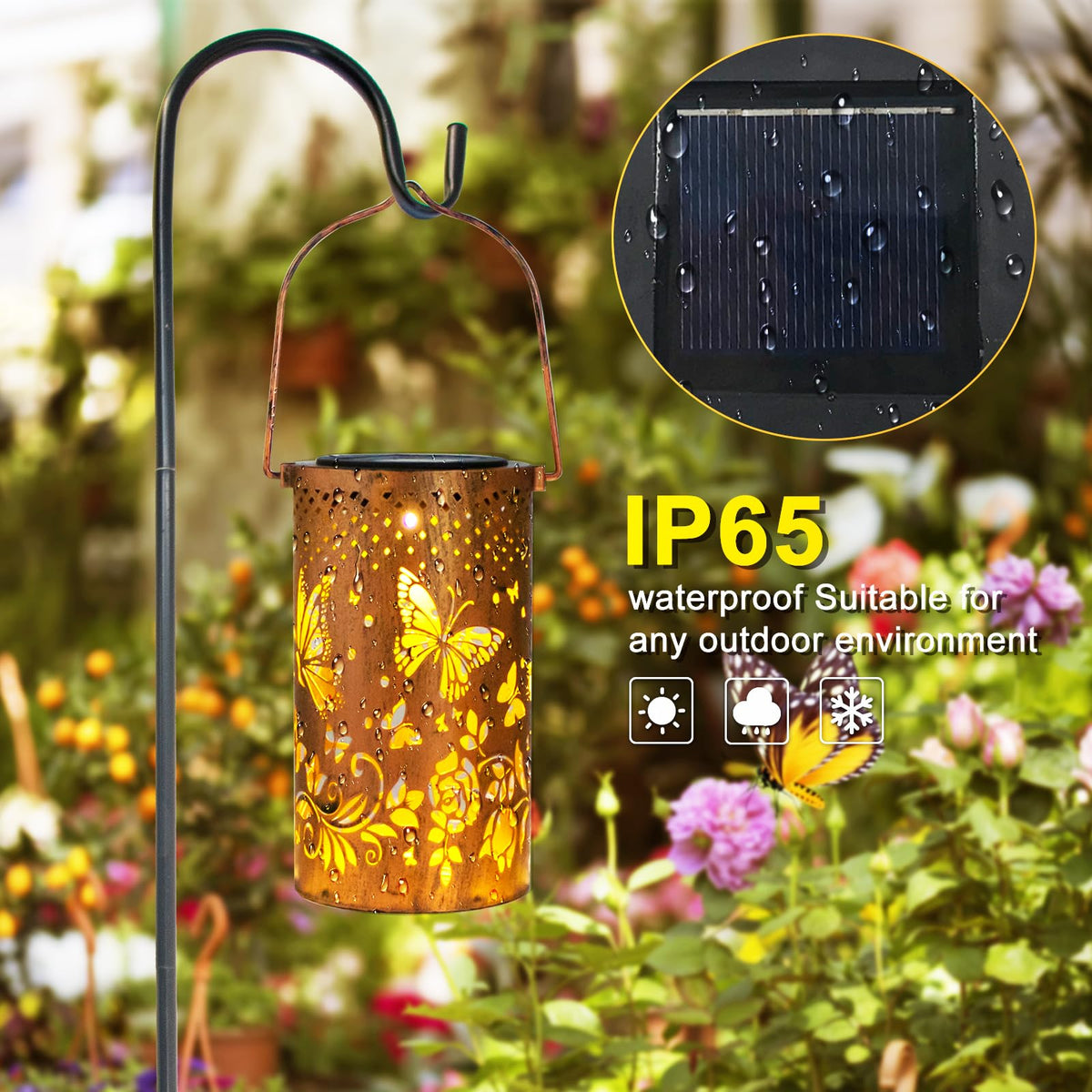 DIBIEECN compact 7.1-inch lanterns suit porches and paths