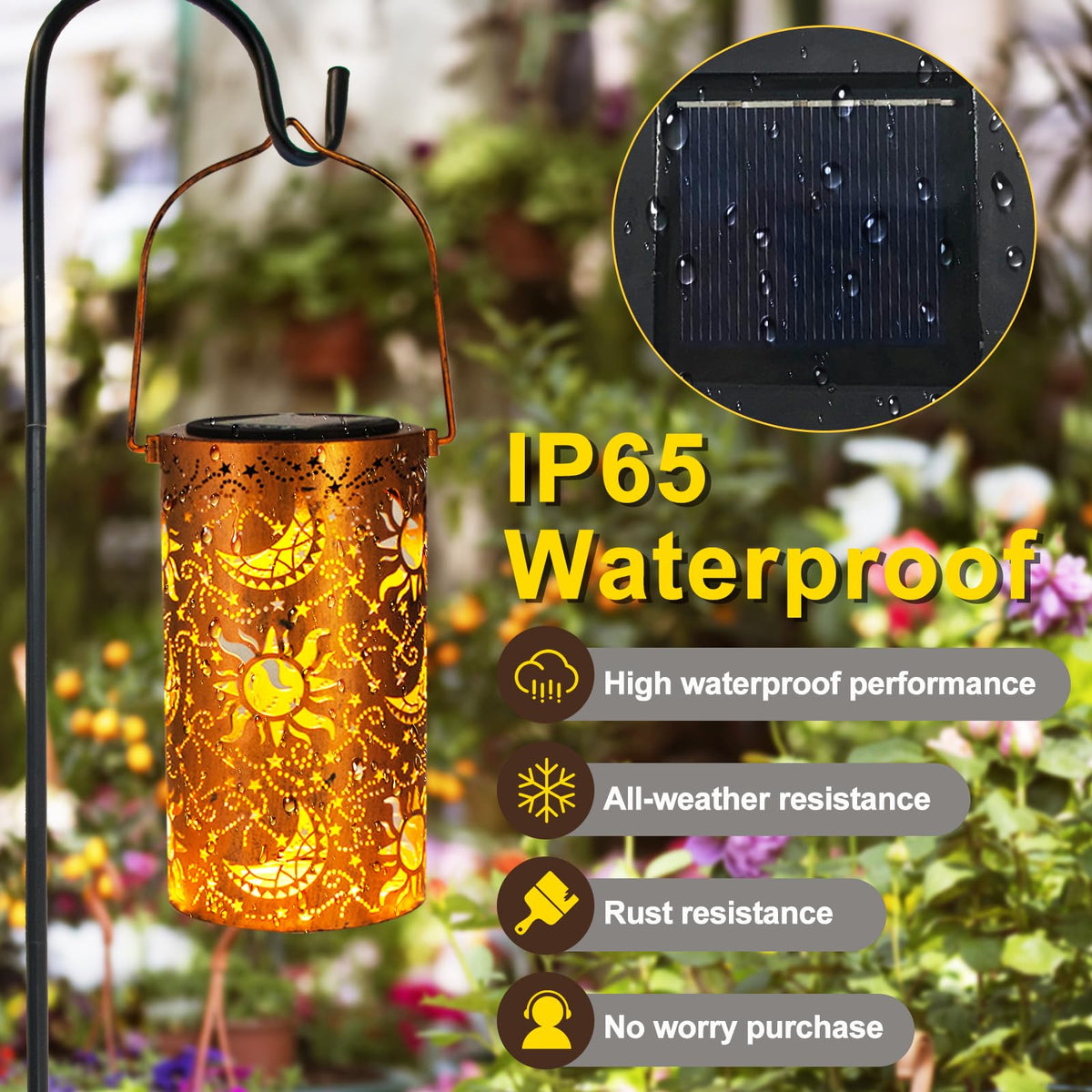 DIBIEECN waterproof LED garden decor boosts curb appeal in low light.