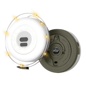 DIBMS camping string light assembly demonstrates 2-in-1 design for broad campsite illumination.