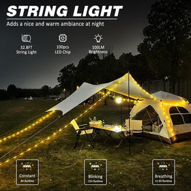 DIBMS camping string light waterproof housing ensures reliable outdoor performance.