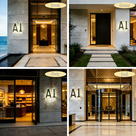 DIBMS versatile outdoor sign suitable for homes, hotels, or offices.