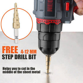 Dicfeos drill-compatible nibble setup for easy power cuts