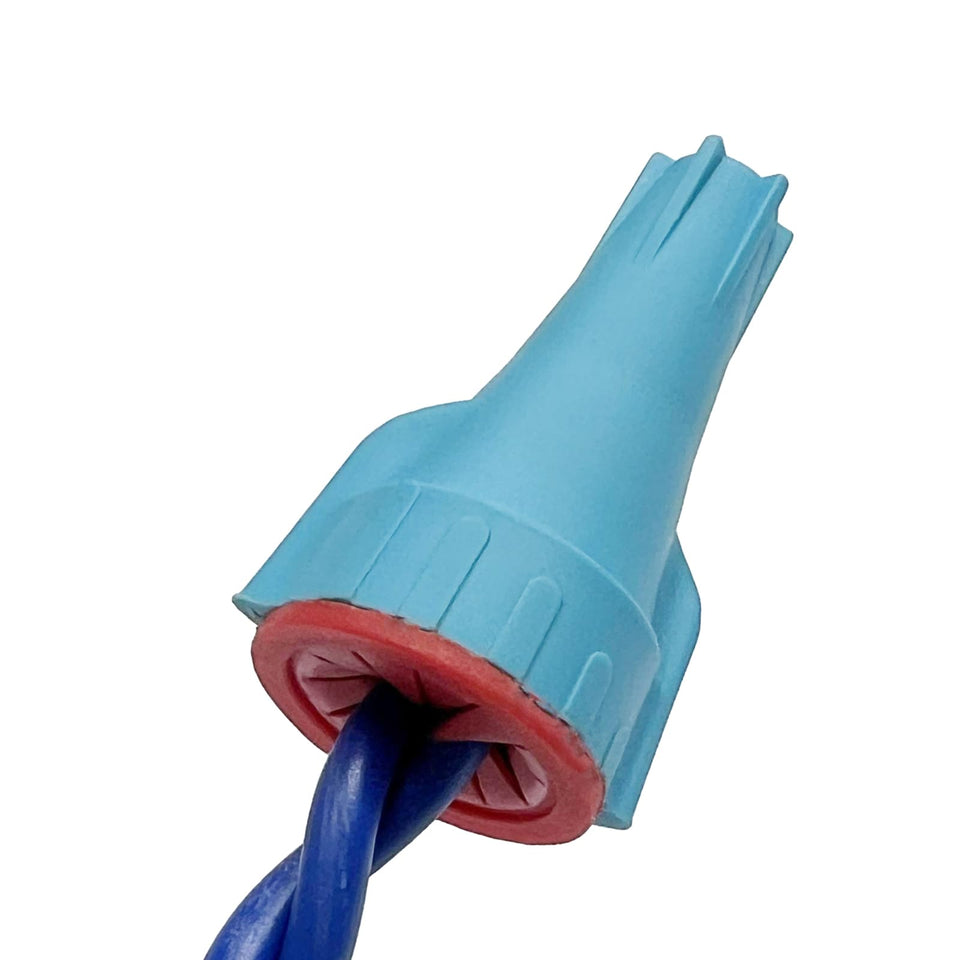Dicio waterproof connectors protecting outdoor sprinkler valve connections from moisture.