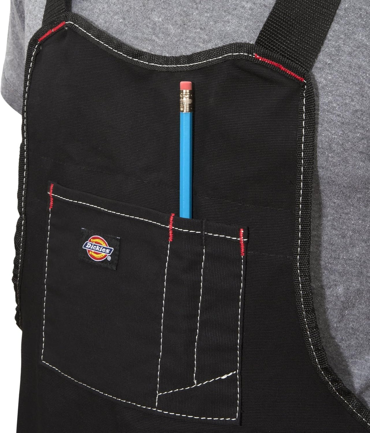 Dickies 16-pocket bib apron hammer loops keep tools within reach