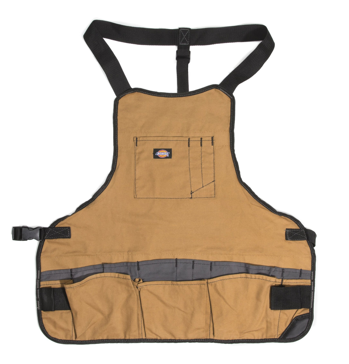 Dickies 16-Pocket Workshop Bib Apron hammer-loops enable quick tool reach