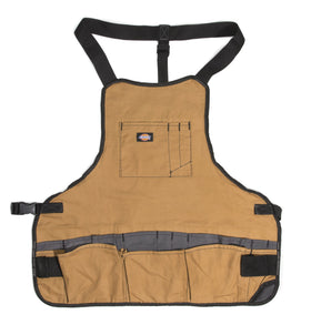 Dickies 16-Pocket Workshop Bib Apron hammer-loops enable quick tool reach