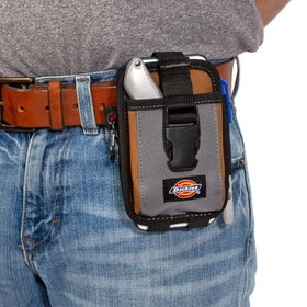 Dickies 2-Compartment Phone Pouch universal belt clip for versatile attachment.