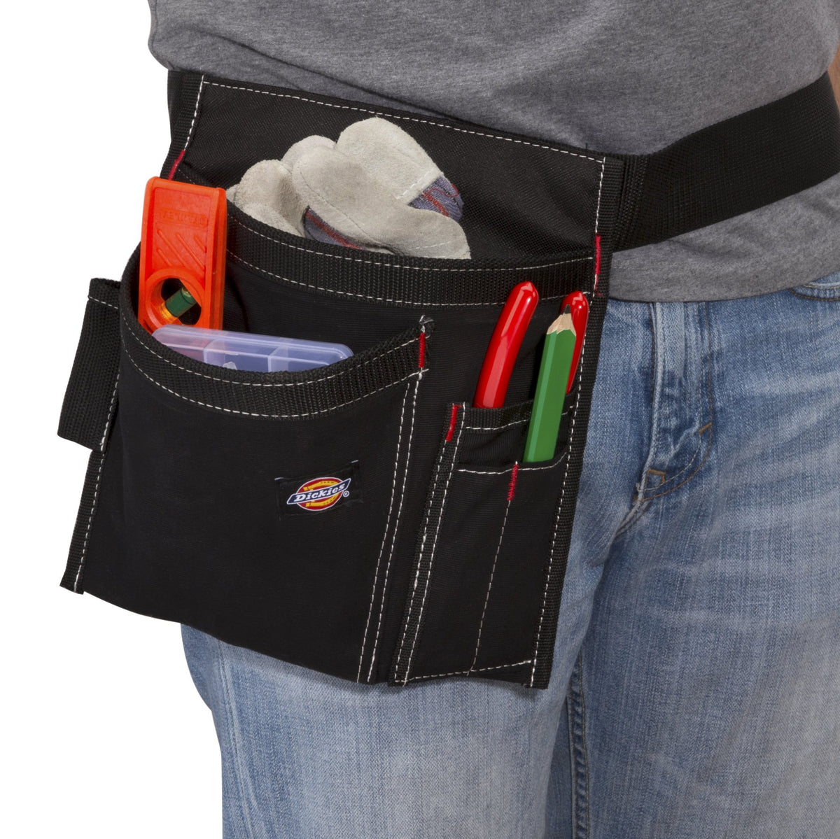 Dickies plier pocket keeps pliers organized and accessible.