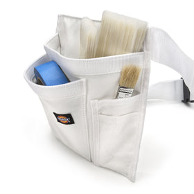 Dickies work apron side pocket layout keeping tools within reach.