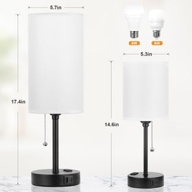 Dicoool bedside lamp with USB ports charges devices easily.