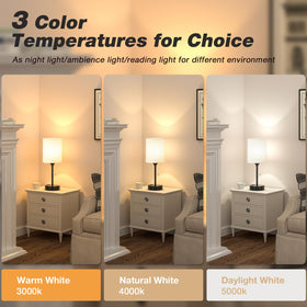 Dicoool bedside lamp offers three color temperatures for customizable mood lighting