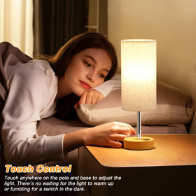 Dicoool soft-glow nightstand lamps create a cozy ambiance