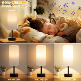 Dicoool lamp featuring USB-A and USB-C charging for devices.