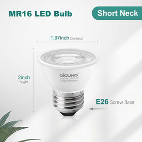 DiCUNO PAR16 LED bulb delivers 550 lumens with warm ambience for living spaces.