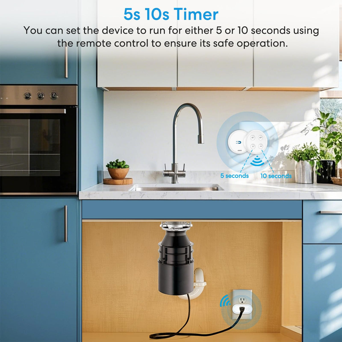 Didikit robust wireless signal passes through sink cabinet for reliable use