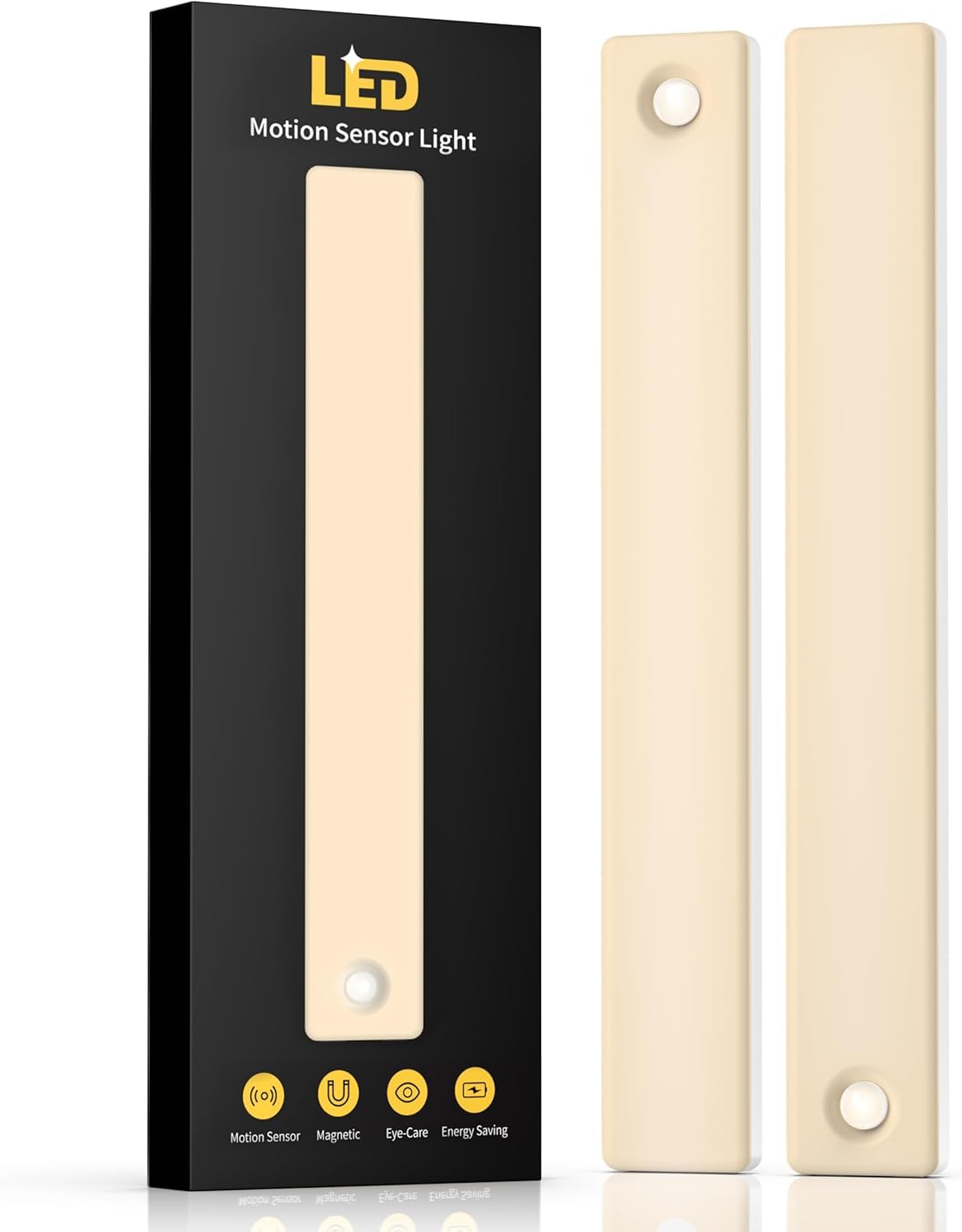 DiDiSky 2-pack under-cabinet lighting with motion sensor for hands-free tasks.