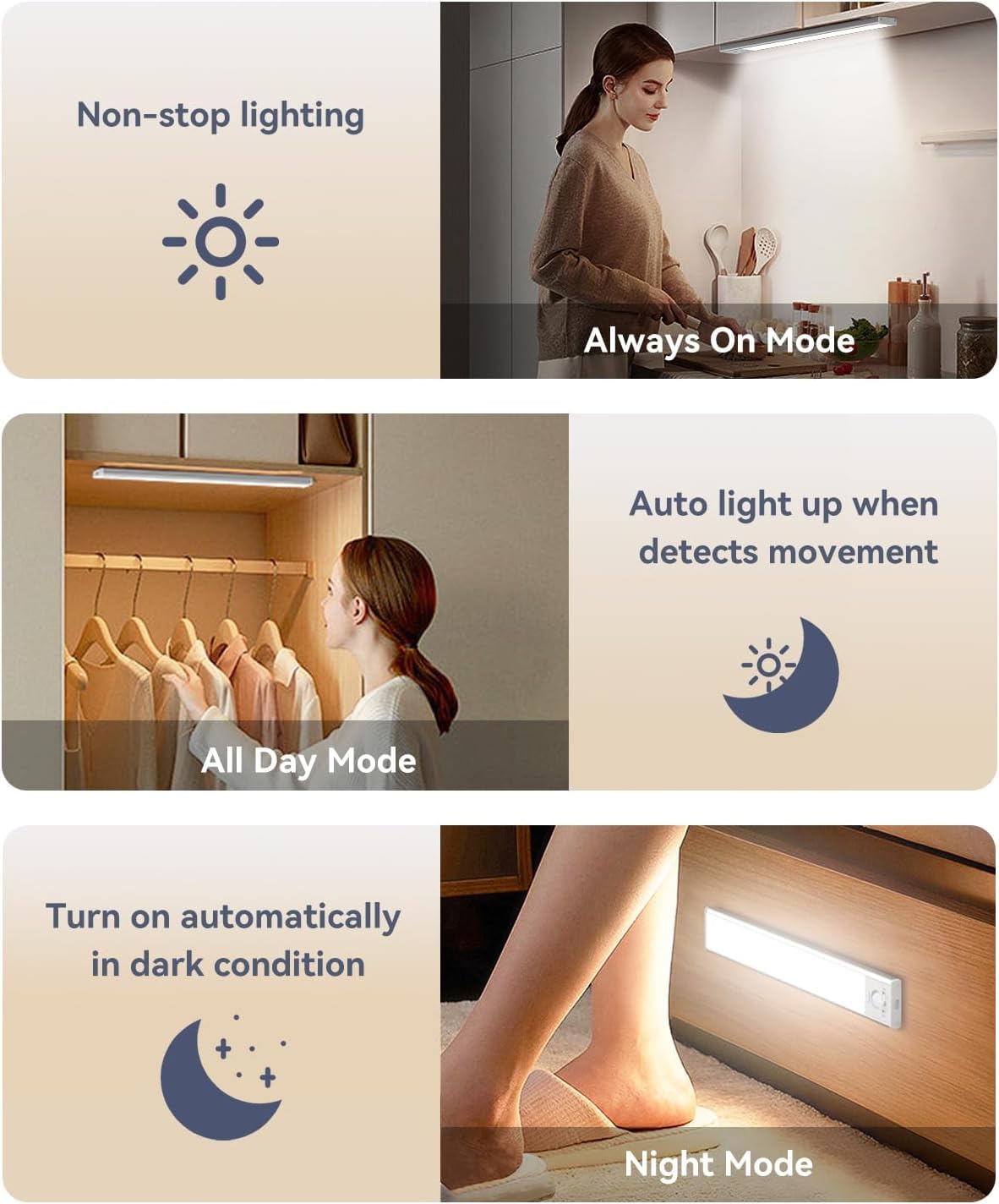 DiDiSky motion-sensor indoor light activates automatically for hands-free use