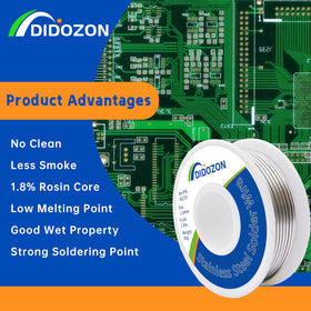DIDOZON solder wire for nickel sheet, clean starts and even finishing