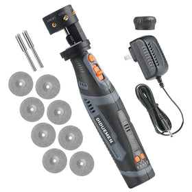 DIDUEMEN 8V tungsten sharpener showing flat grinding block for precise TIG prep