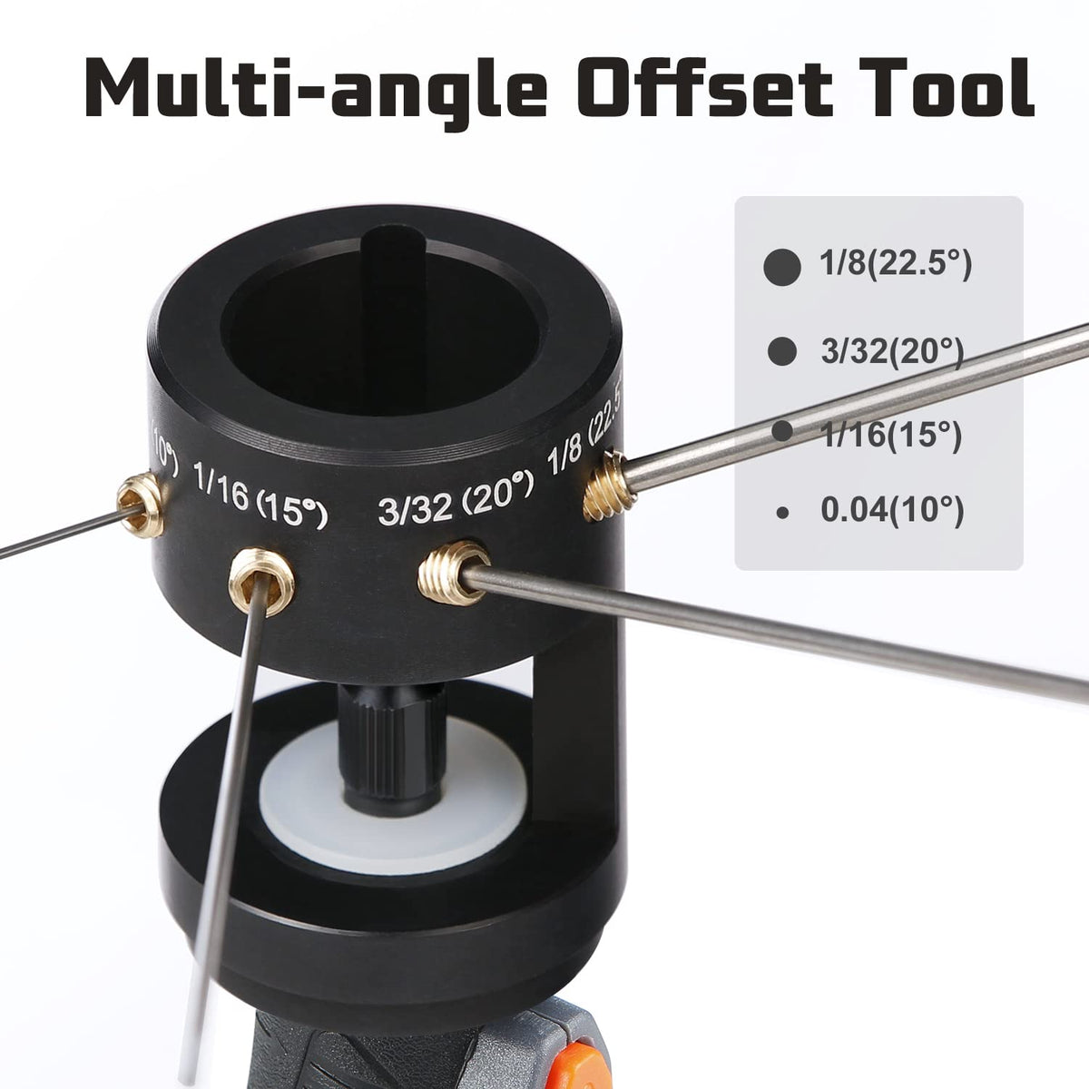 DIDUEMEN 8V sharpener demonstrating multi-angle settings for varied tips