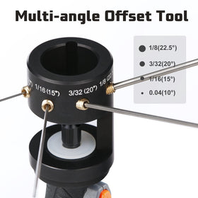 DIDUEMEN 8V sharpener demonstrating multi-angle settings for varied tips