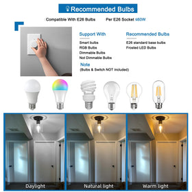 DIDUIO dimmable ceiling light works with compatible dimmers for adjustable mood
