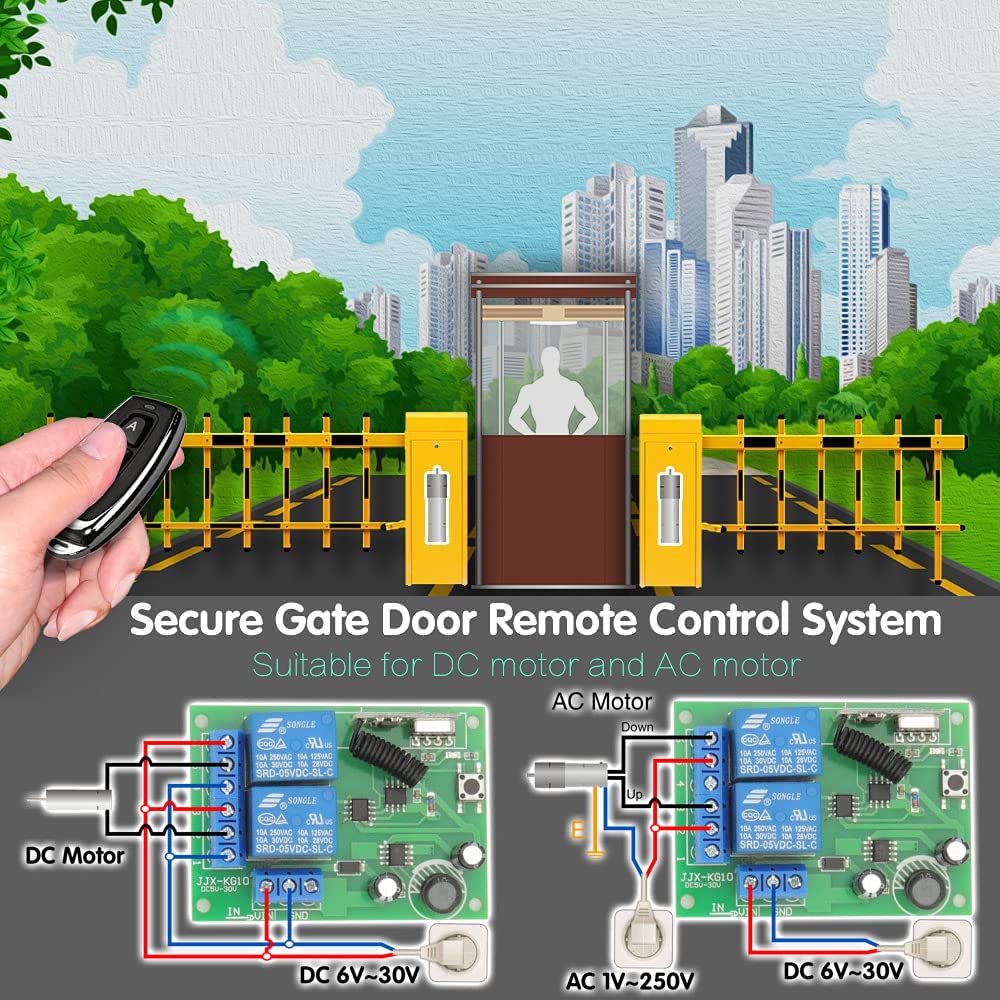 DieseRC transmitter key fobs provide quick, convenient access to gates and lights.