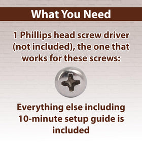 Difinati drawer package contents with screws and guide