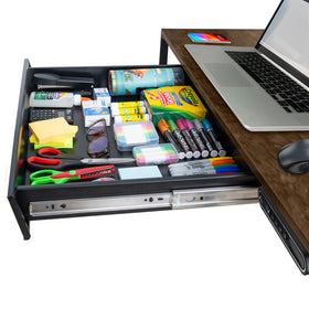 Difinati large under-desk drawer fully extended for easy access