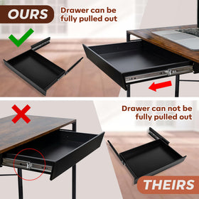 Difinati undermount drawer ready for secure desk installation