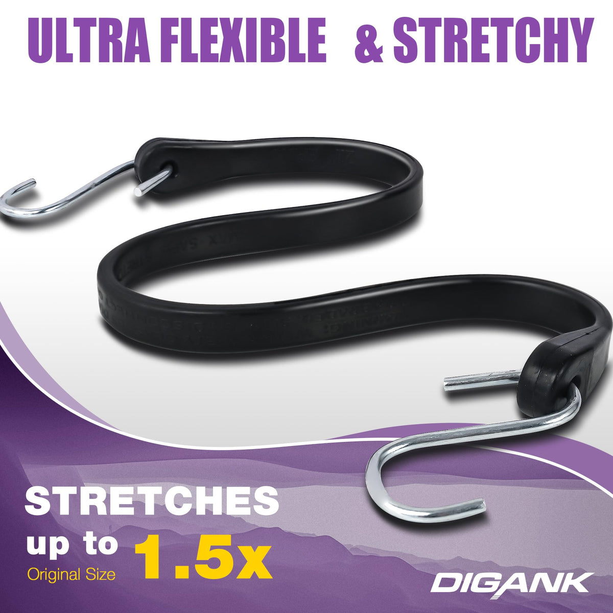 Digank bungee cords 20 pack; EPDM rubber offers UV resistance for outdoor use