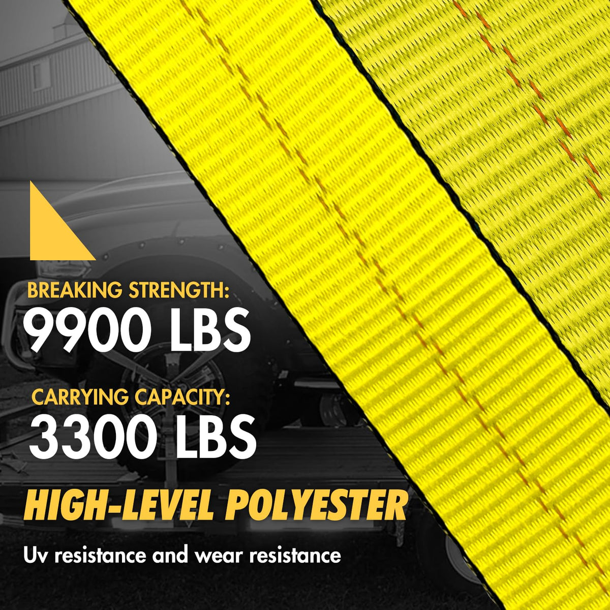 Digank polyester webbing resists stretching and repels water for long lifespan