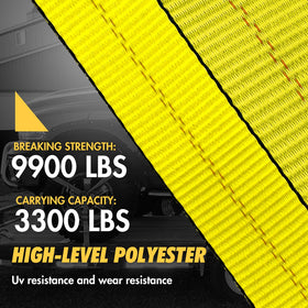 Digank polyester webbing resists stretching and repels water for long lifespan