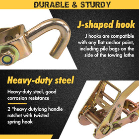 Digank ratchet and J-hook assembly demonstrates quick, reliable tensioning