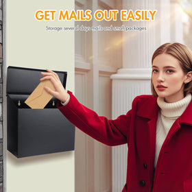 Diggoo galvanized steel mailbox showcases rust-proof durability for year-round outdoor use.
