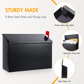 Diggoo top-slope design sheds rain to keep mail dry.