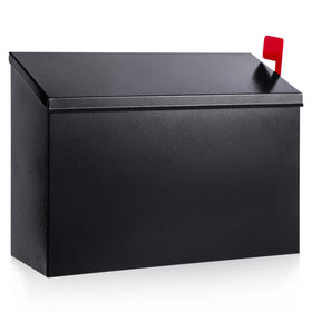 Diggoo wall-mount mailbox with outdoor flag for easy outgoing mail signaling.