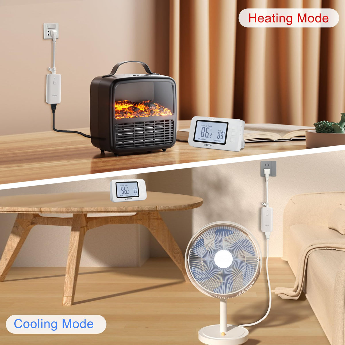 DIGITEN backlit LCD makes readings easy in dim rooms.