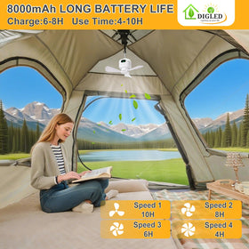 DIGLED hanging hook design enables easy tent or gazebo setup.