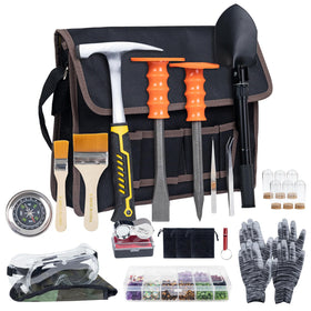 DigNew geology rock hammer kit – rugged field tool for prospecting and precise mineral collection.