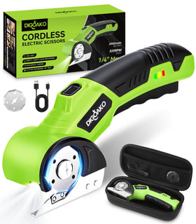 DIGOAKO Cardboard Cutter with LED light for precise cuts in dim spaces.