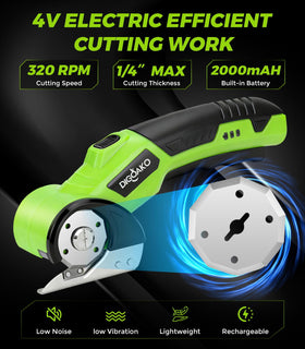 DIGOAKO Cardboard Cutter charging via USB-C for quick, portable power.