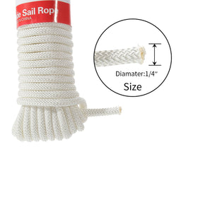 DIIG braided polyester rope 1/4 inch supports heavy-duty tie-downs.