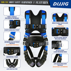 DIJJIG back pad breathable area for comfortable wear during long shifts