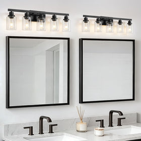 DIKAIDA vanity light over mirror showing mounting flexibility