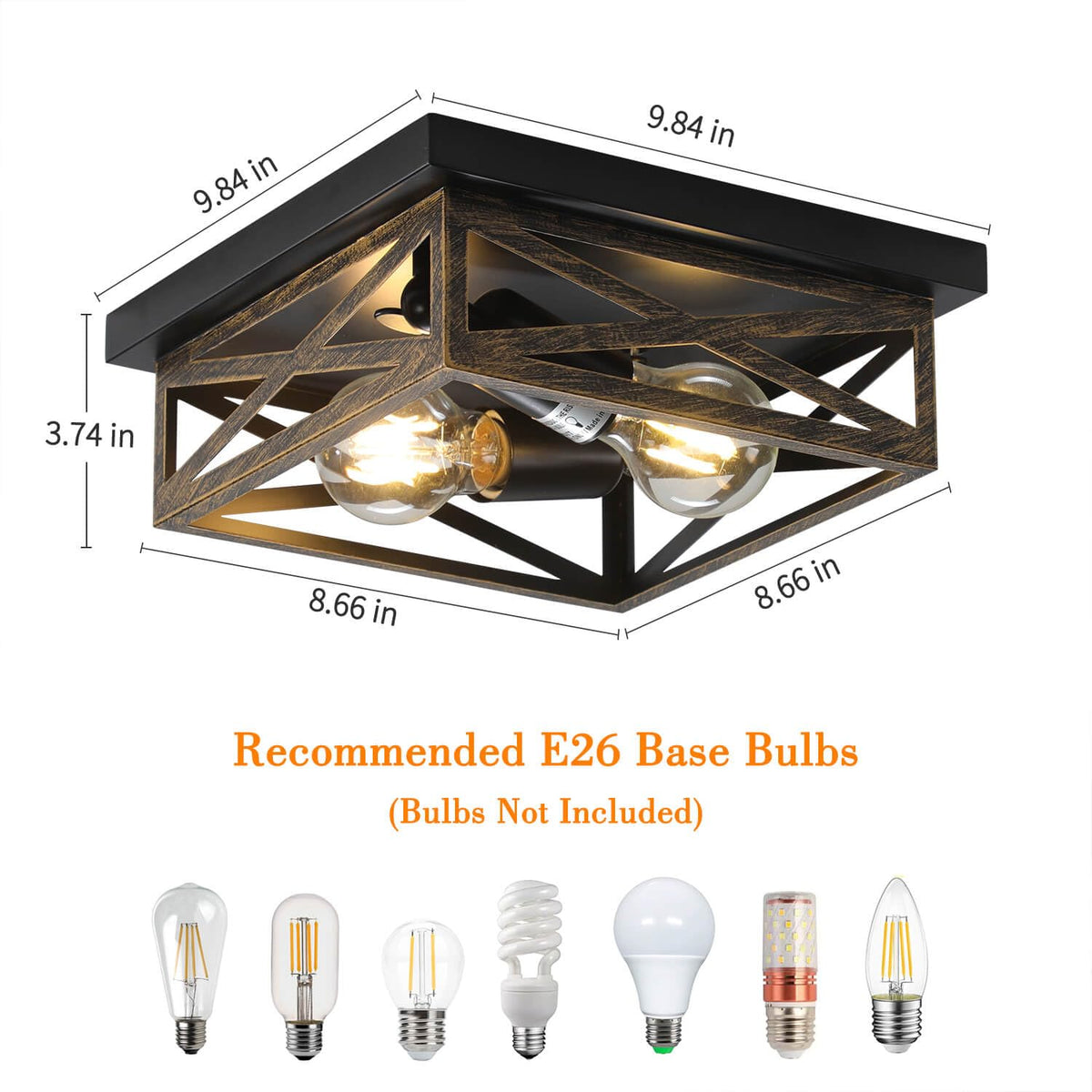 DIKAIDA bedroom flush mount delivers soft, steady glow for relaxation.
